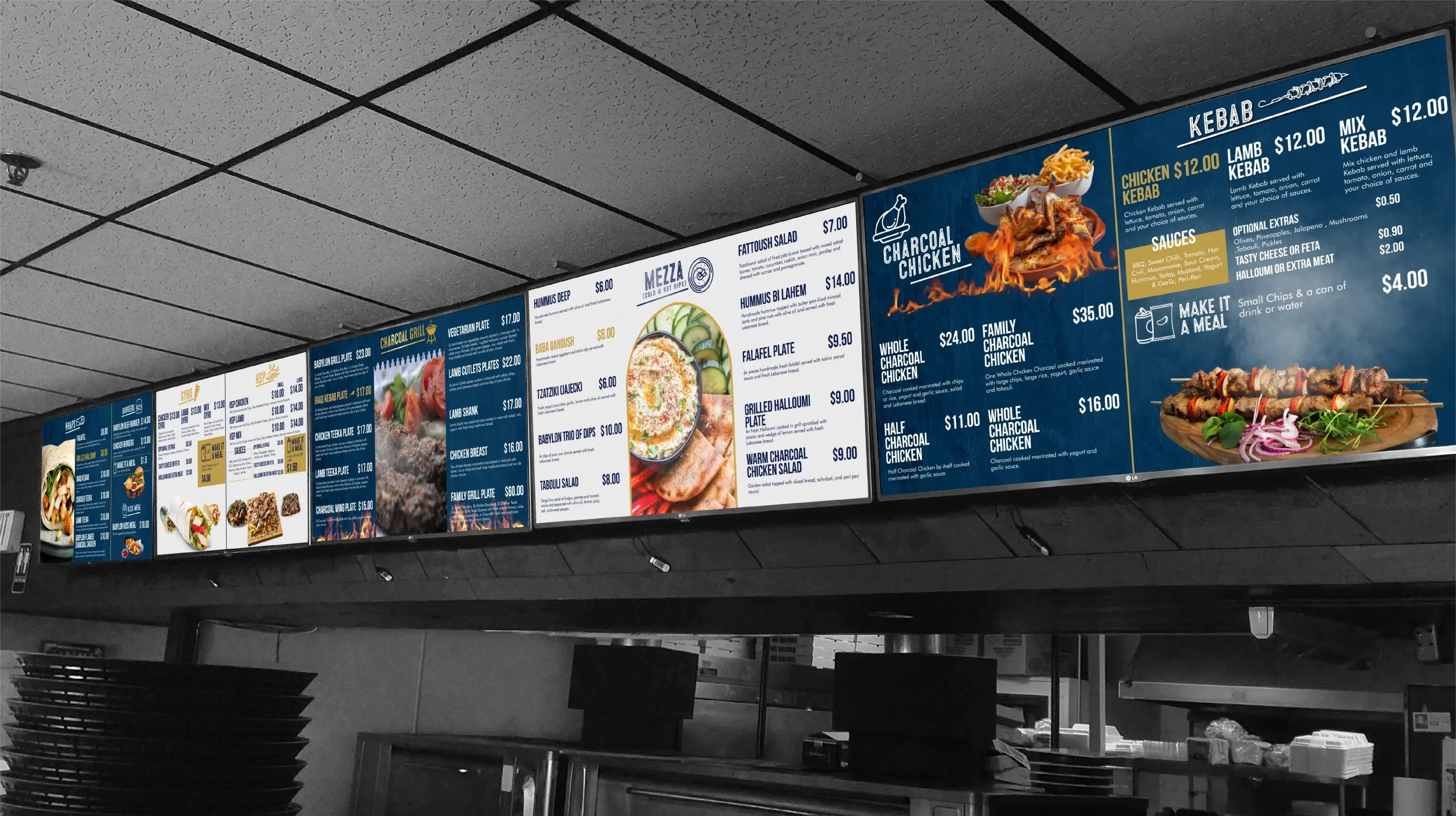 Make your ordering experience seamless with digital menu boards