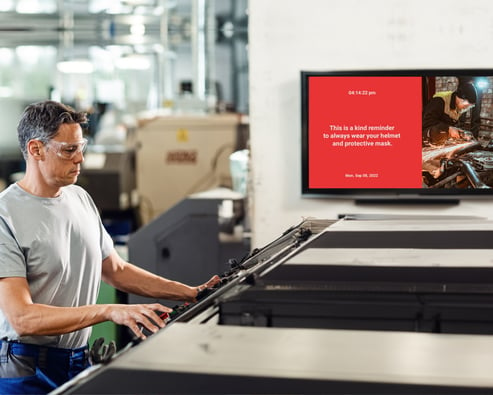 Steeling-up JIT Manufacturing Processes with Digital Signage