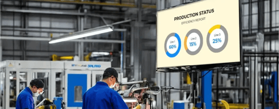 L Squared’s real-time data displays are key to manufacturing efficiency, ensuring visibility, faster decisions, and smoother operations.