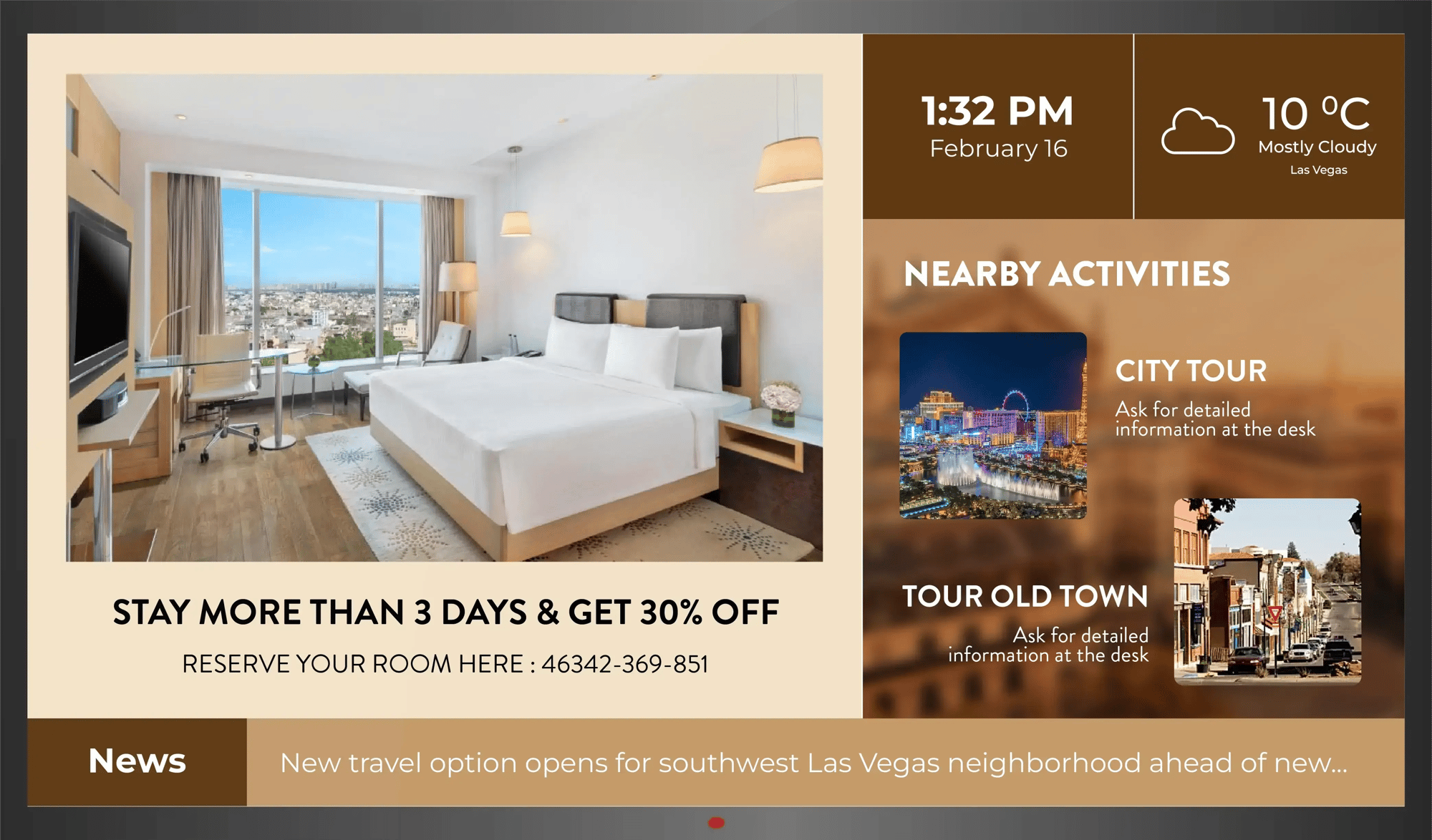 Enhance guest experiences with event updates and local attractions
