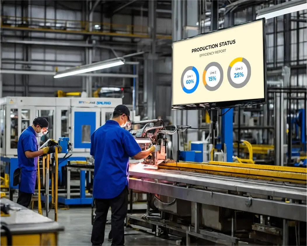 How to Reduce Labor Costs in Manufacturing with Digital Signage