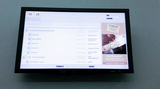 Convention Center Digital Signage Case Study | Wayfinding, Ads & Meeting Integration