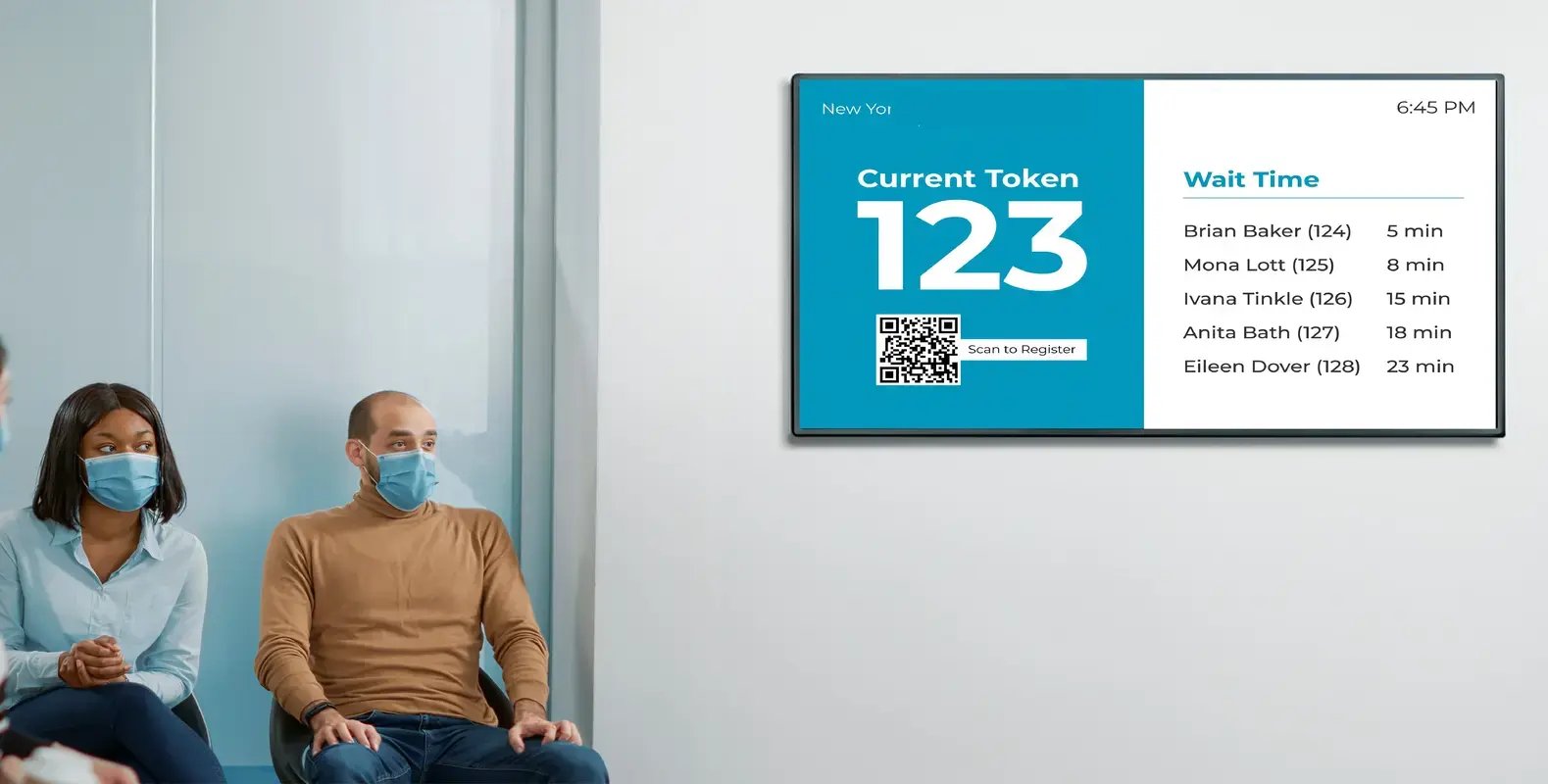 Patients are waiting in waiting area 