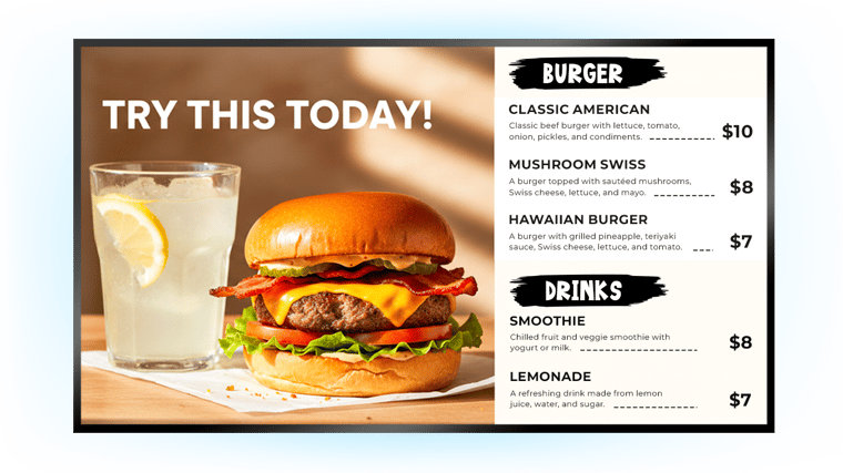 Digital menu boards