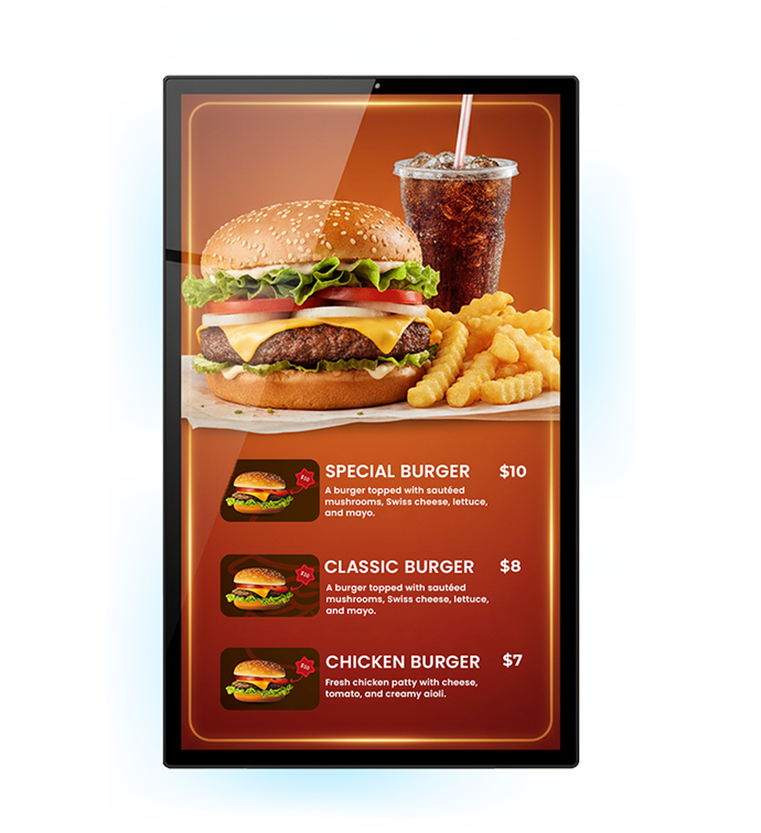 Drive-thru menu displays