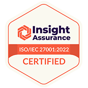 ISO/IEC 27001:2022 certified badge
