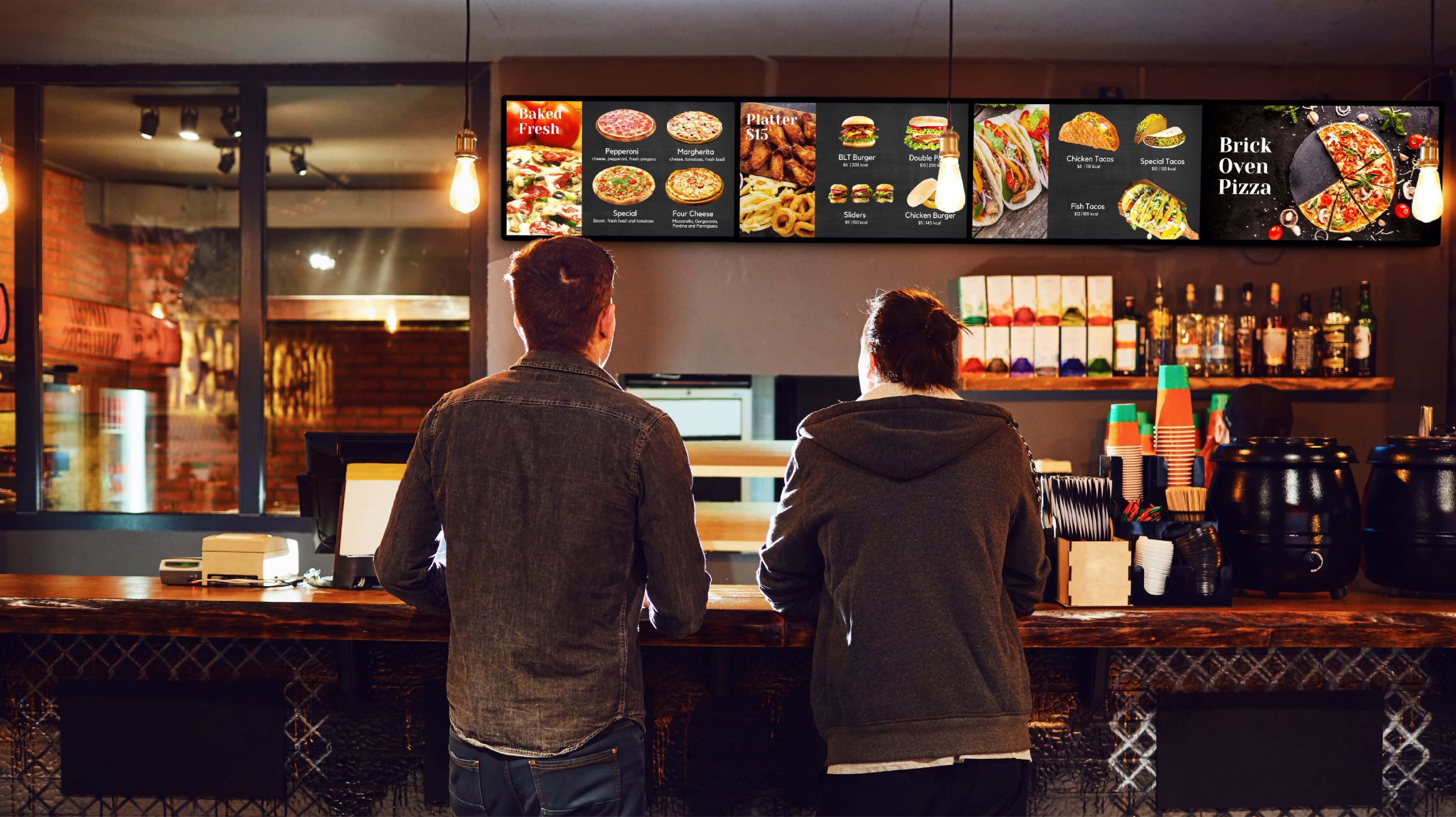 The future of electronic menus delivers user preferences, diet restrictions, and food nutritional value on the screen