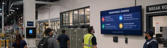 How Corporate Digital Signage Solves Internal Communication for Deskless Workers