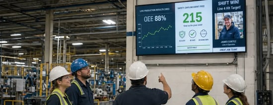 Digital displays for manufacturing