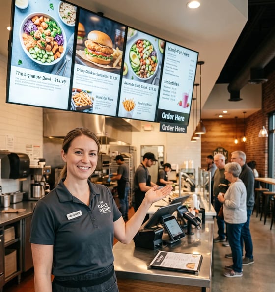 Quick-service restaurant menu boards