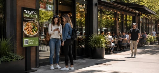 How to Use Restaurant Digital Signage to Power Your Social Media Strategy