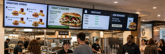 RESTAURANT QSR DIGITAL SIGNAGE