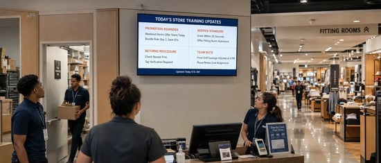 Retail Employee Training Guide: The Role of Retail Digital Signage