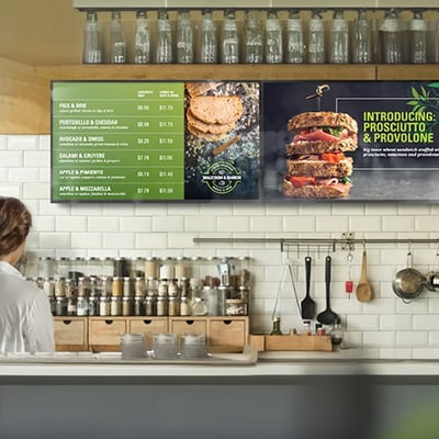 Digital dining menu board