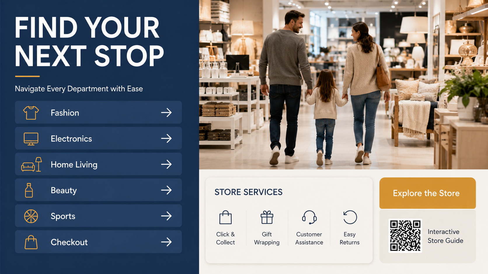 Store navigation and wayfinding